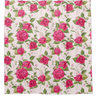 Blumenmuster Duschvorhang