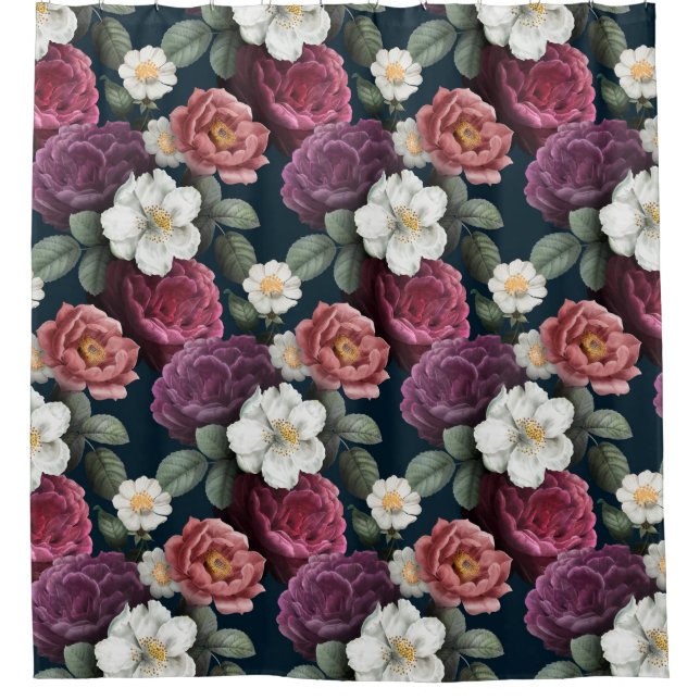 Blumenmuster-Duschvorhang Duschvorhang (Vorderseite)