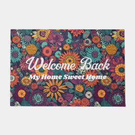 Blumenmuster, ein Bouquet farbenfroher Blume Fußmatte