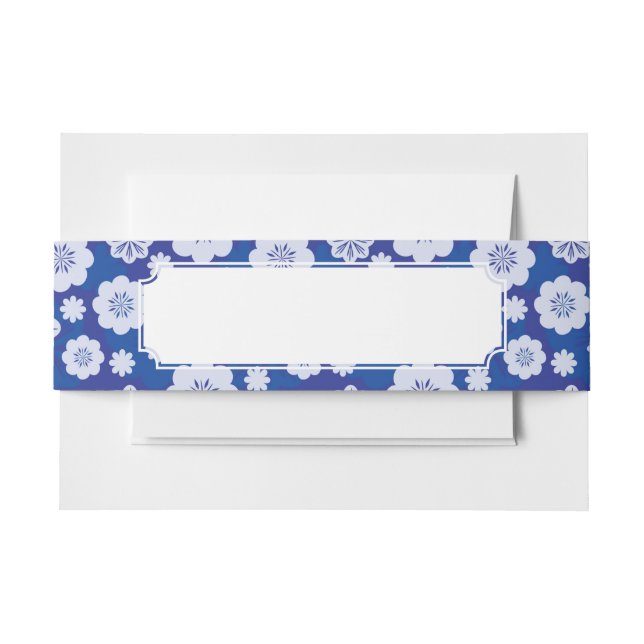 Blumenmuster Einladungsbanderole (Vorderseite Beispiel)
