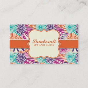 Blumenmuster-eleganter Friseur-Stylist-Salon Visitenkarte