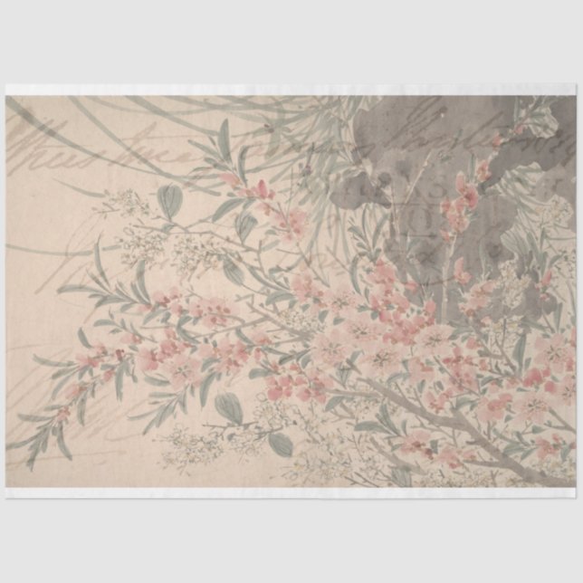 Blumenmuster Ephemerei Möbel Deko Papier (Vorderseite)