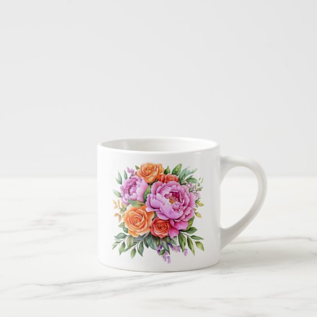 Blumenmuster  espressotasse (Rechts)