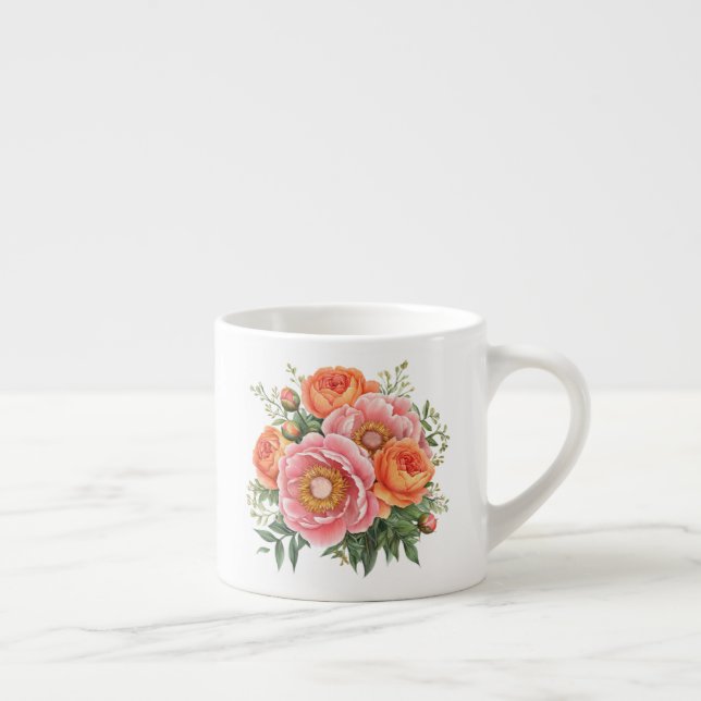 Blumenmuster  espressotasse (Rechts)