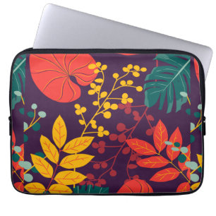 Blumenmuster farbenfroh glänzend laptopschutzhülle
