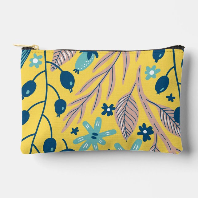 Blumenmuster farbenfrohe strahlende Schönheit   Zubehörtasche (Vorderseite)