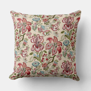 Blumenmuster Farbige trendige Blume Rosa Grün Kissen