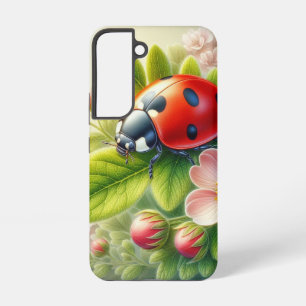 Blumenmuster/Federladybugs Samsung Galaxy Hülle