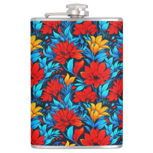 Blumenmuster Flachmann