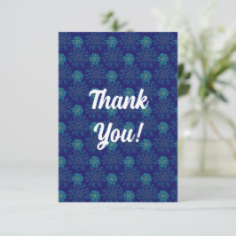 Blumenmuster Flat Danke Karte
