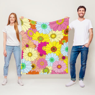 Blumenmuster Fleecedecke