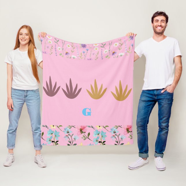 Blumenmuster Fleecedecke (Beispiel)