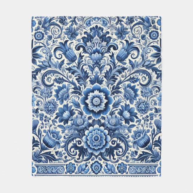 Blumenmuster Fleecedecke (Vorderseite)