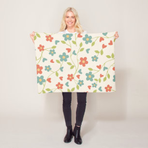 Blumenmuster-Flieblanke Fleecedecke