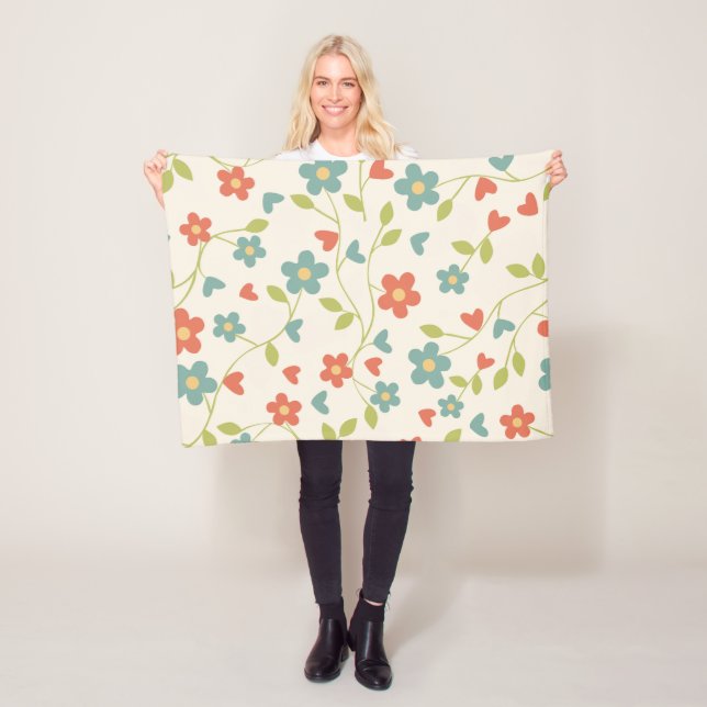 Blumenmuster-Flieblanke Fleecedecke (Beispiel)
