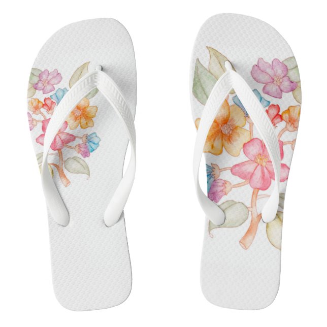 Blumenmuster Flip Flops (Fußbett)