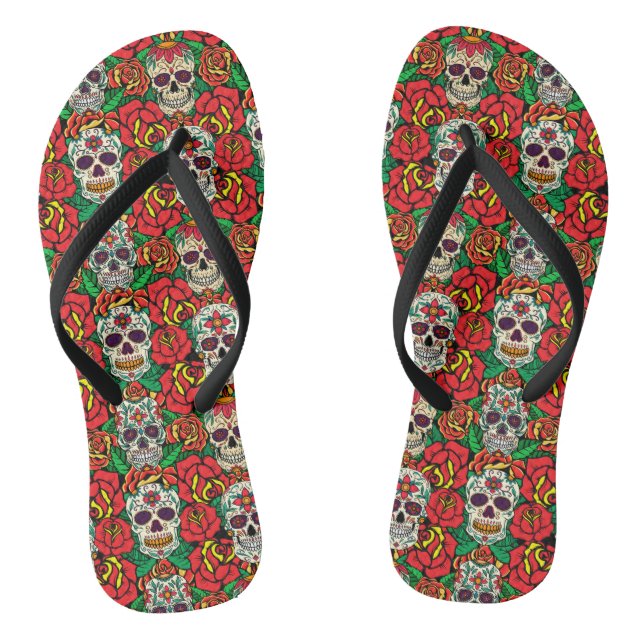 Blumenmuster Flip Flops (Fußbett)