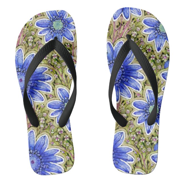 Blumenmuster Flip Flops (Fußbett)