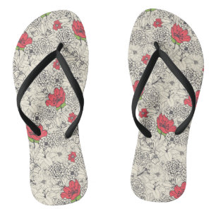Blumenmuster Flip Flops