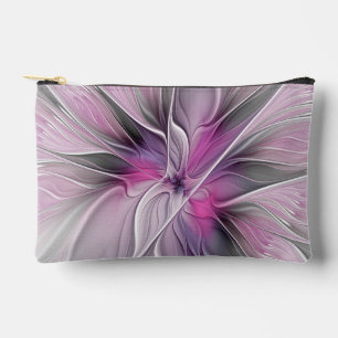 Blumenmuster Fraktal Moderne Abstrakte Blume Rosa  Zubehörtasche