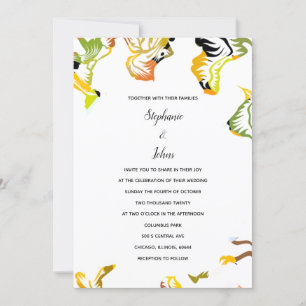 Blumenmuster Frühjahr Sommer Herbst Boho Hochzeit Einladung