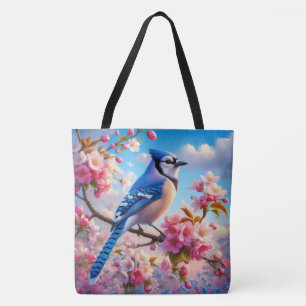 Blumenmuster/Frühling Blau Jay Art