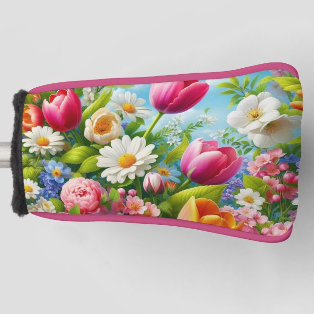 Blumenmuster/Frühlingsbilder Golf Headcover (Vorderseite)