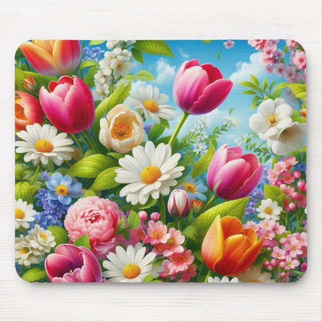 Blumenmuster/Frühlingsbilder Mousepad (Vorne)