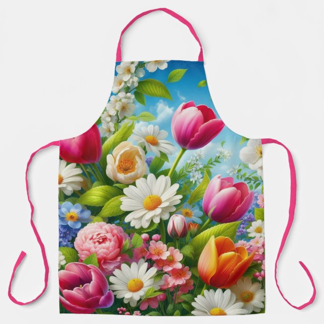 Blumenmuster/Frühlingsbilder Schürze (Vorderseite)