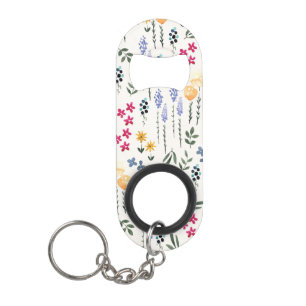 Blumenmuster Frühlingsblüten Mini Flaschenöffner