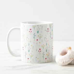 Blumenmuster Frühlingsflorales Klassiker Kaffeetasse