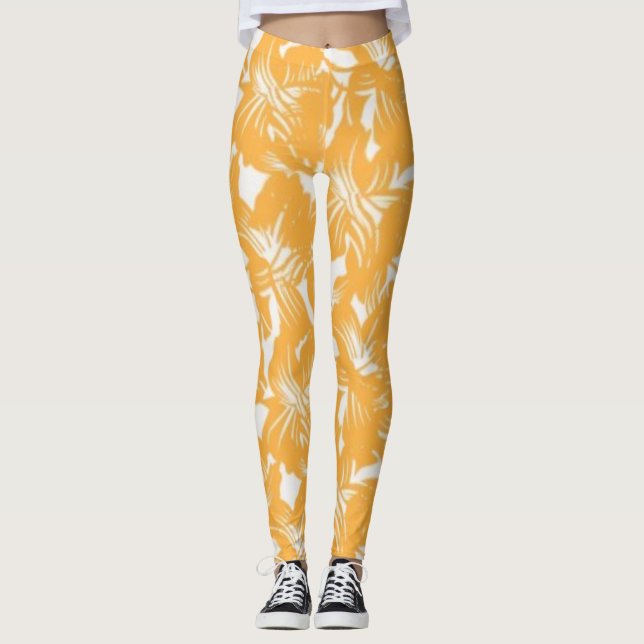 Blumenmuster Full Leggings (Vorderseite)