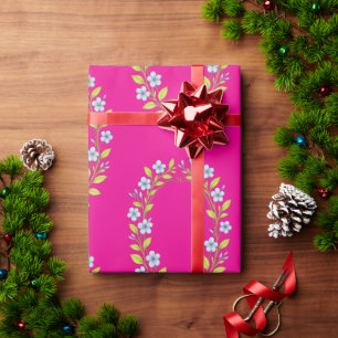 Blumenmuster für Baby Mädchen Geschenkpapier