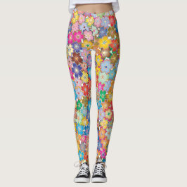 Blumenmuster für klassische Leggings