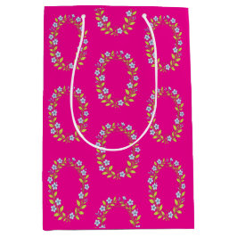 Blumenmuster für kleine Mädchen Mittlere Geschenktüte