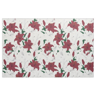Blumenmuster für Red Holiday Stoff