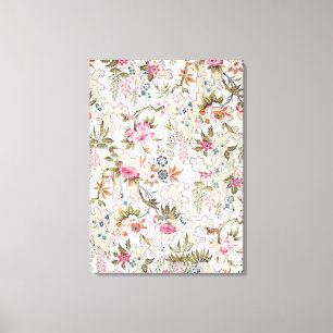 Blumenmuster für silk Material mit stilisiertem Leinwanddruck