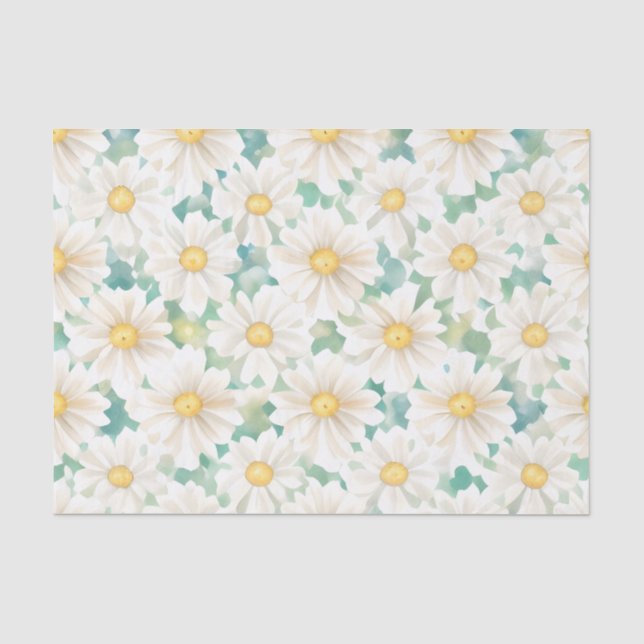 Blumenmuster Gänseblümchen Seidenpapier (Vorderseite)
