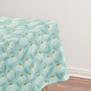 Blumenmuster Gänseblümchen Teal Blau & Olivgrün Tischdecke