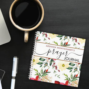 Blumenmuster-Gebetsjournal Spiralblock Notizbuch