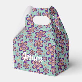 Blumenmuster - Gefälligkeitsbox Geschenkschachtel