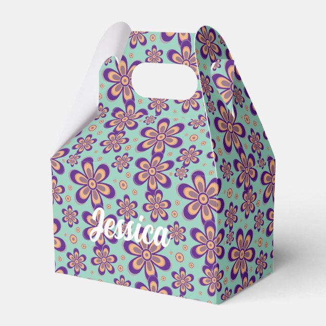 Blumenmuster - Gefälligkeitsbox Geschenkschachtel (Vorderseite)