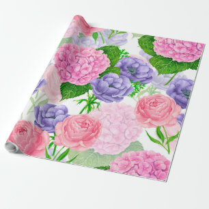 Blumenmuster Geschenkpapier