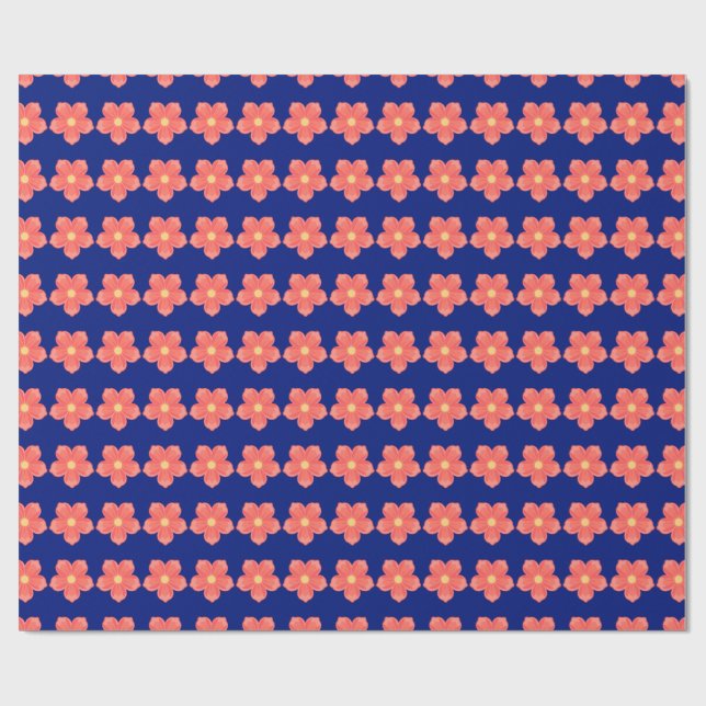 Blumenmuster  geschenkpapier (Flach)