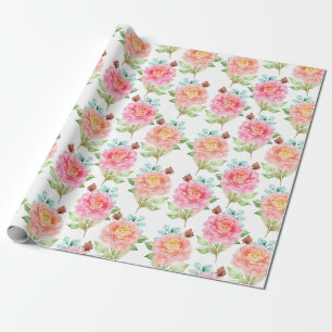 Blumenmuster Geschenkpapier