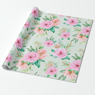 Blumenmuster Geschenkpapier