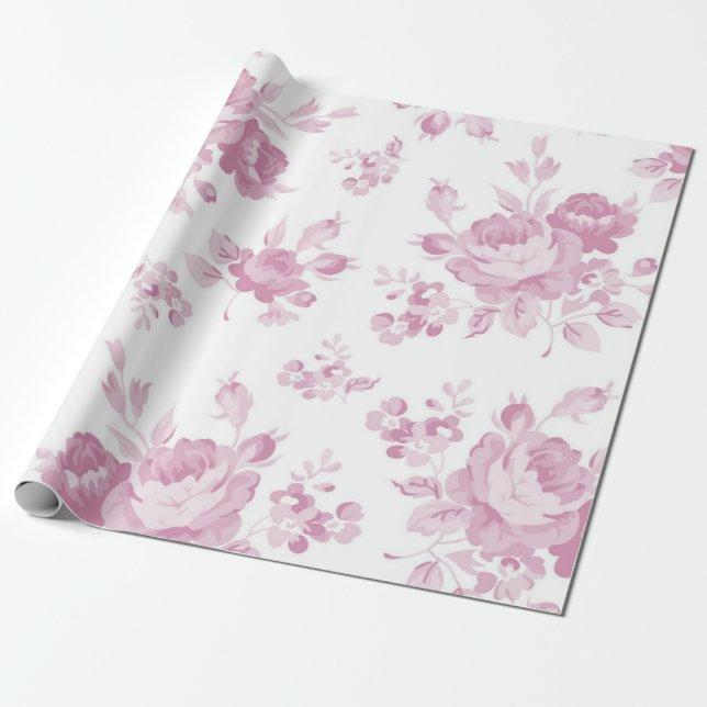 Blumenmuster Geschenkpapier (Ungerollt)