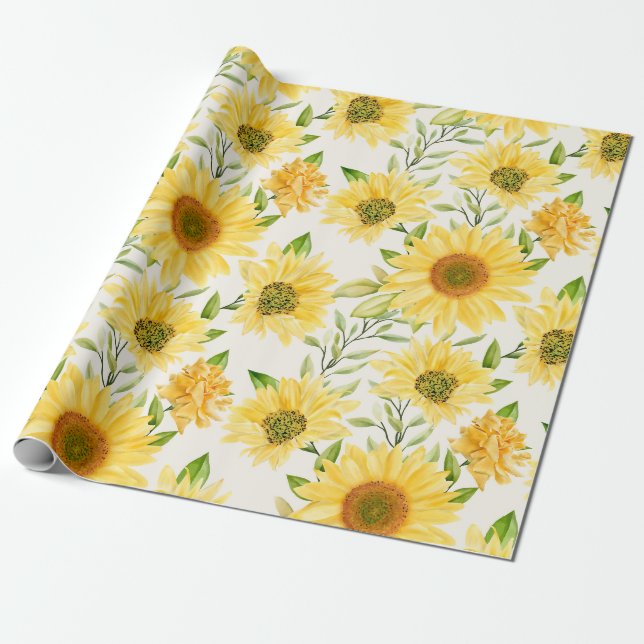 Blumenmuster Geschenkpapier (Ungerollt)