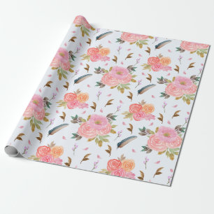 Blumenmuster Geschenkpapier