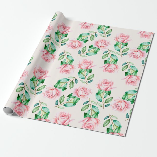 Blumenmuster Geschenkpapier (Ungerollt)
